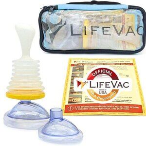 Blue Lifevac Travel Kit Portable Suction Rescue Device, First Aid Kit NEW